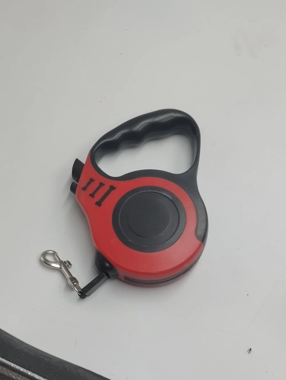 Red and Black Retractable Dog Leash